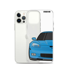 Jet Stream Blue C6 Corvette Z06 - iPhone Case