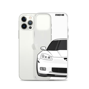 White C6 Corvette Z06 - iPhone Case