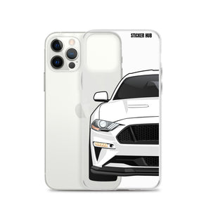 White 18-21 Mustang 5.0 - iPhone Case