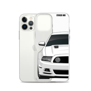 White 13-14 Mustang 5.0 - iPhone Case