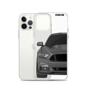 Gray 15-17 Mustang 5.0 - iPhone Case