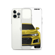 Load image into Gallery viewer, Yellow 6th Gen Camaro ZL1 - iPhone Case