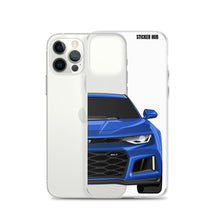 Load image into Gallery viewer, Hyper Blue 6th Gen Camaro ZL1 - iPhone Case