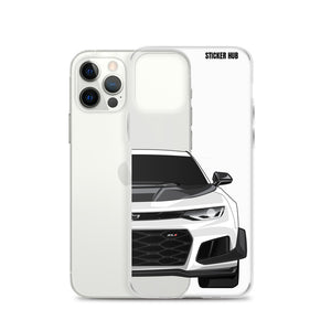 White 6th Gen Camaro ZL1 1LE - iPhone Case