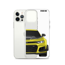 Load image into Gallery viewer, Yellow 6th Gen Camaro ZL1 1LE - iPhone Case