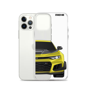 Yellow 6th Gen Camaro ZL1 1LE - iPhone Case