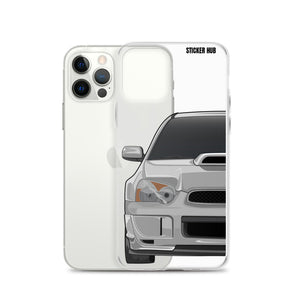 Silver 03-05 Subaru WRX STI - iPhone Case