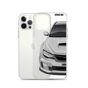 Silver 09-14 Subaru WRX STI - iPhone Case