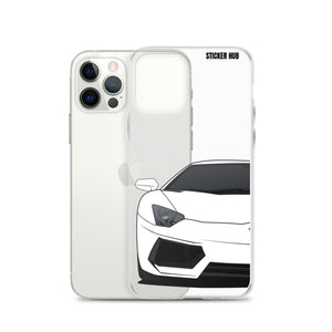 White Lamborghini Aventadoor - iPhone Case