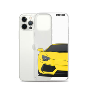 Yellow Lamborghini Aventadoor - iPhone Case