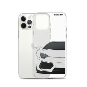 Silver Lamborghini Aventadoor - iPhone Case