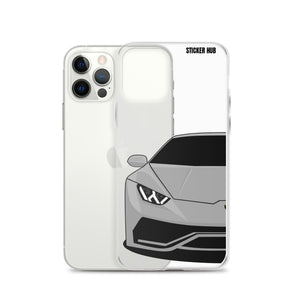 Silver Lamborghini Huracan - iPhone Case