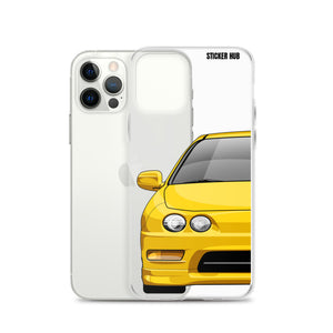 Yellow Acura Integra - iPhone Case