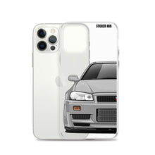 Load image into Gallery viewer, Silver R34 Nissan GTR - iPhone Case