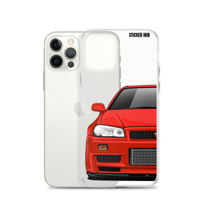 Red R34 Nissan GTR - iPhone Case