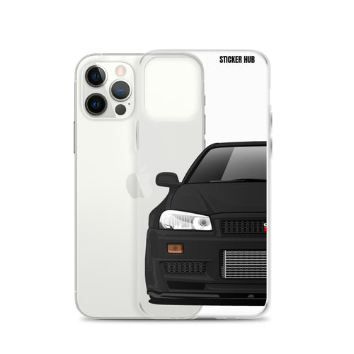 Black R34 Nissan GTR - iPhone Case