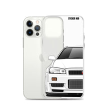 Load image into Gallery viewer, White R34 Nissan GTR - iPhone Case