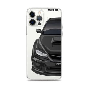 Black 09-14 Subaru WRX STI - iPhone Case