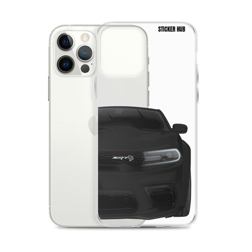 Black Charger Hellcat (Widebody) - iPhone Case