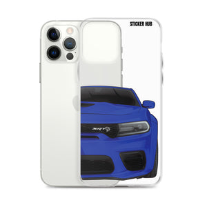 Blue Charger Hellcat (Widebody) - Phone Case