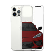 Load image into Gallery viewer, Long Beach Red C8 Corvette - iPhone Case