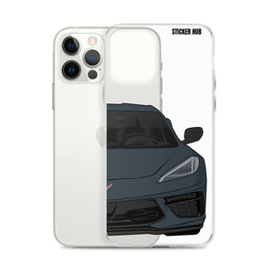 Shadow Gray C8 Corvette - iPhone Case