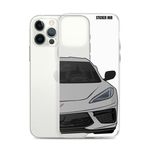 Silver C8 Corvette - iPhone Case