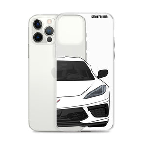 White C8 Corvette - iPhone Case