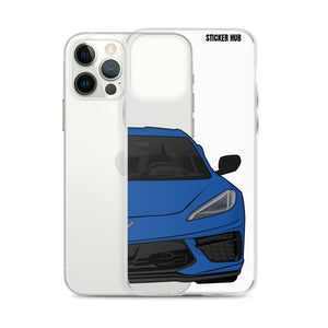 Elkhart Blue C8 Corvette - iPhone Case