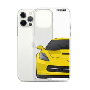 Velocity Yellow C7 Corvette Stingray - iPhone Case