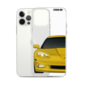 Velocity Yellow C6 Corvette - iPhone Case