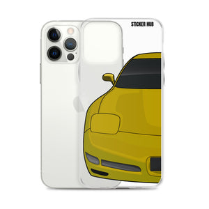 Millennium Yellow C5 Corvette Z06 - iPhone Case