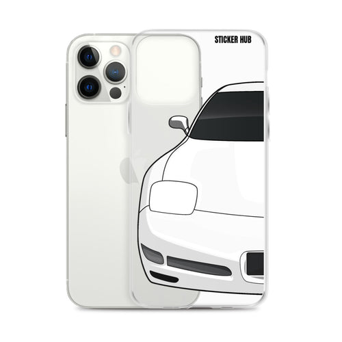 White C5 Corvette Z06 - iPhone Case