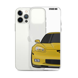 Velocity Yellow C6 Corvette Z06 - iPhone Case