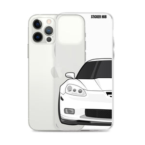 White C6 Corvette Z06 - iPhone Case