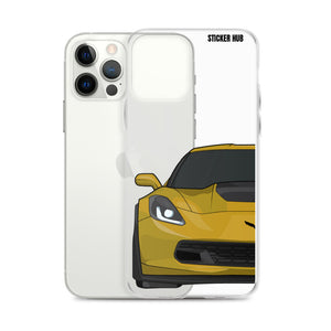 Corvette Racing Yellow C7 Corvette Z06 - iPhone Case