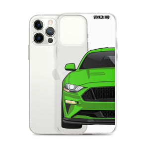 Green 18-21 Mustang 5.0 iPhone Case