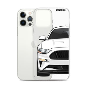 White 18-21 Mustang 5.0 - iPhone Case