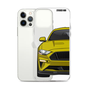 Yellow 18-21 Mustang 5.0 - iPhone Case