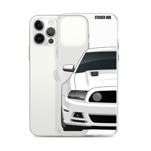 White 13-14 Mustang 5.0 - iPhone Case