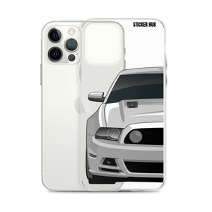 Silver 13-14 Mustang 5.0 - iPhone Case