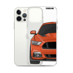 Orange 15-17 Mustang 5.0 - iPhone Case