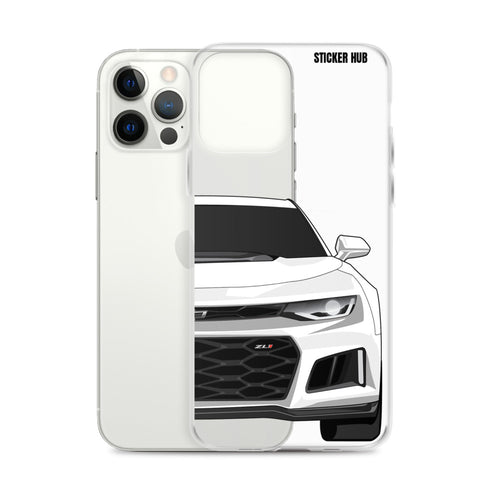 White 6th Gen Camaro ZL1 - iPhone Case