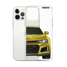 Load image into Gallery viewer, Yellow 6th Gen Camaro ZL1 - iPhone Case