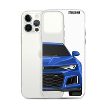 Load image into Gallery viewer, Hyper Blue 6th Gen Camaro ZL1 - iPhone Case