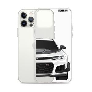 White 6th Gen Camaro ZL1 1LE - iPhone Case