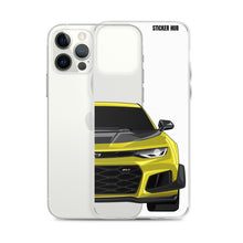 Load image into Gallery viewer, Yellow 6th Gen Camaro ZL1 1LE - iPhone Case