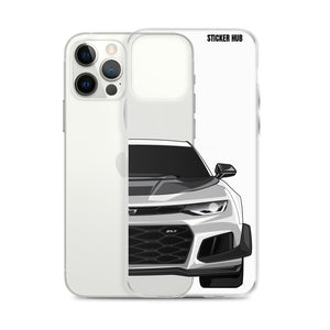 Silver 6th Gen Camaro ZL1 1LE - iPhone Case