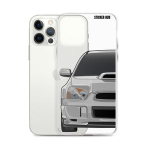 Silver 03-05 Subaru WRX STI - iPhone Case