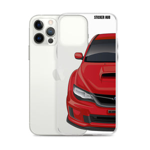 Red 09-14 Subaru WRX STI - iPhone Case